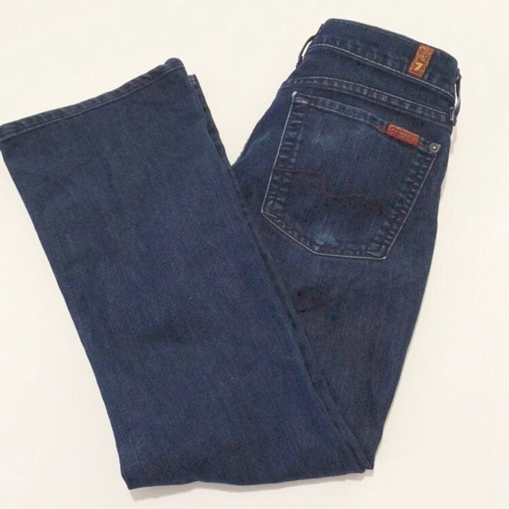 7FAM petite boot cut size 27 measurements in desc